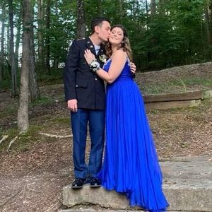 Macduggal Royal Blue Prom dress